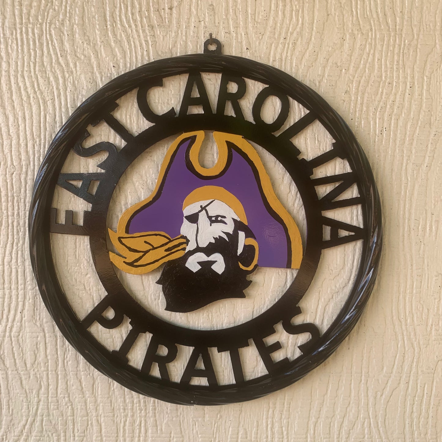 EAST CAROLINA CUSTOM METAL VINTAGE CRAFT SIGN TEAM ART WESTERN HOME DECOR HANDMADE