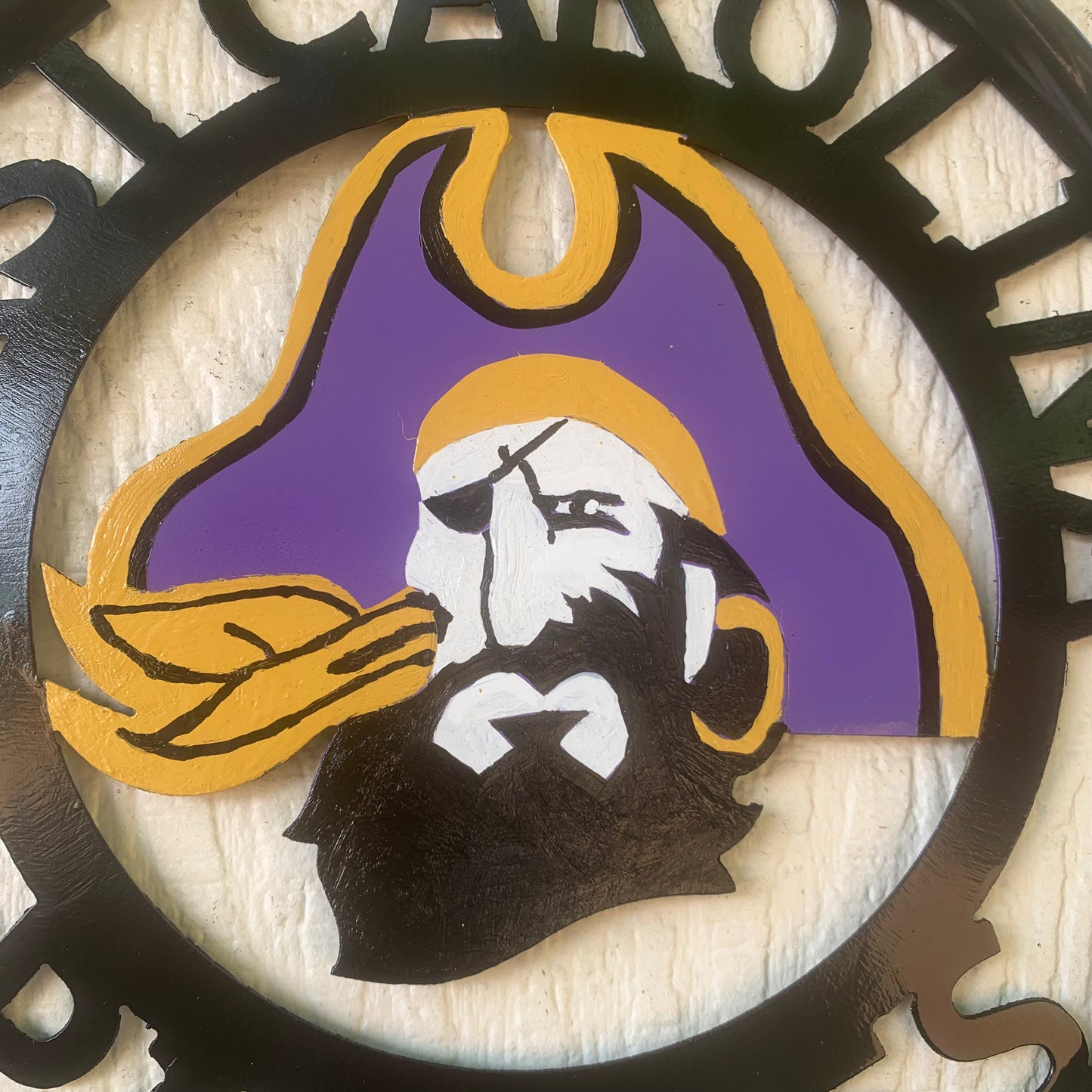 EAST CAROLINA CUSTOM METAL VINTAGE CRAFT SIGN TEAM ART WESTERN HOME DECOR HANDMADE