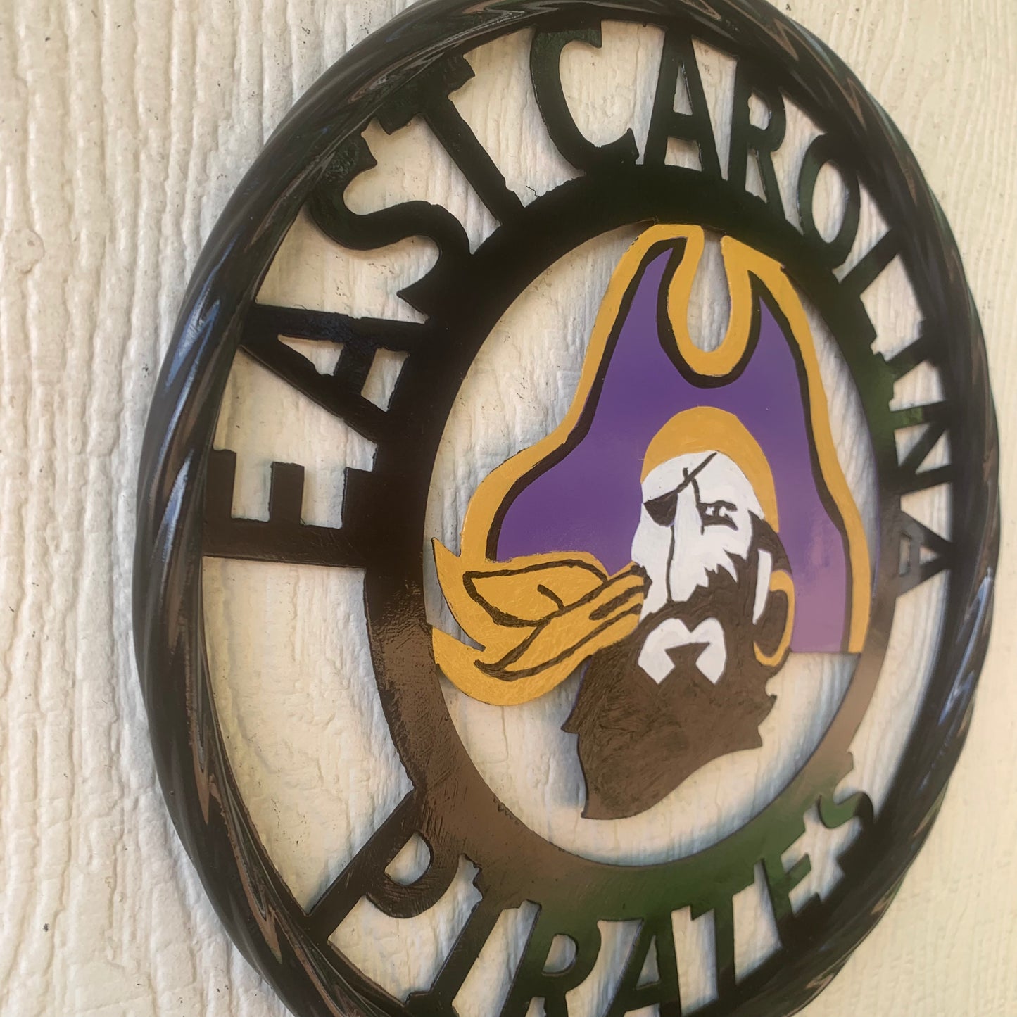 EAST CAROLINA CUSTOM METAL VINTAGE CRAFT SIGN TEAM ART WESTERN HOME DECOR HANDMADE