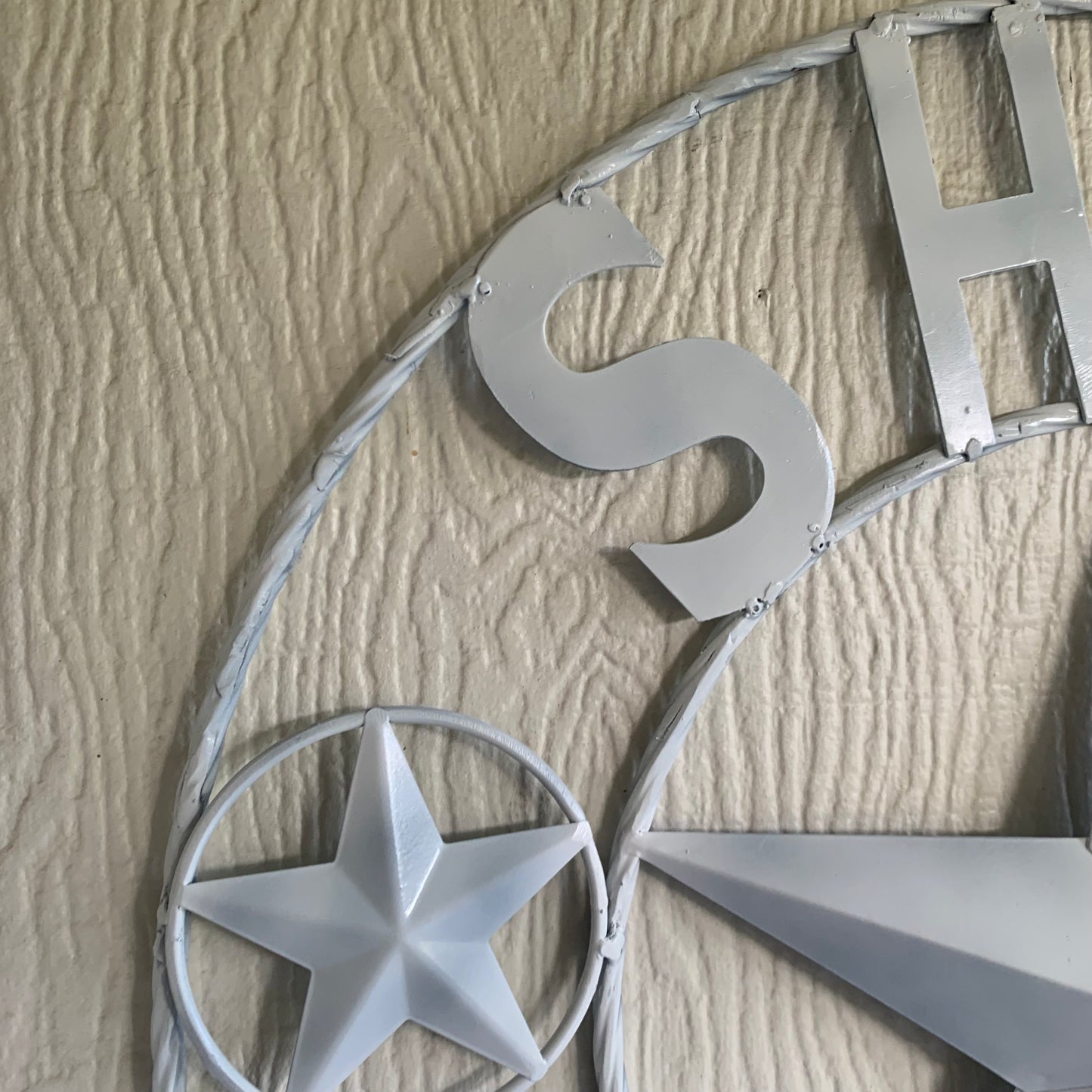 24",32" SHSU SAM HOUSTON BEARKATS RUSTIC WHITE METAL CUSTOM VINTAGE CRAFT RUSTIC BLACK TEAM STAR HANDMADE