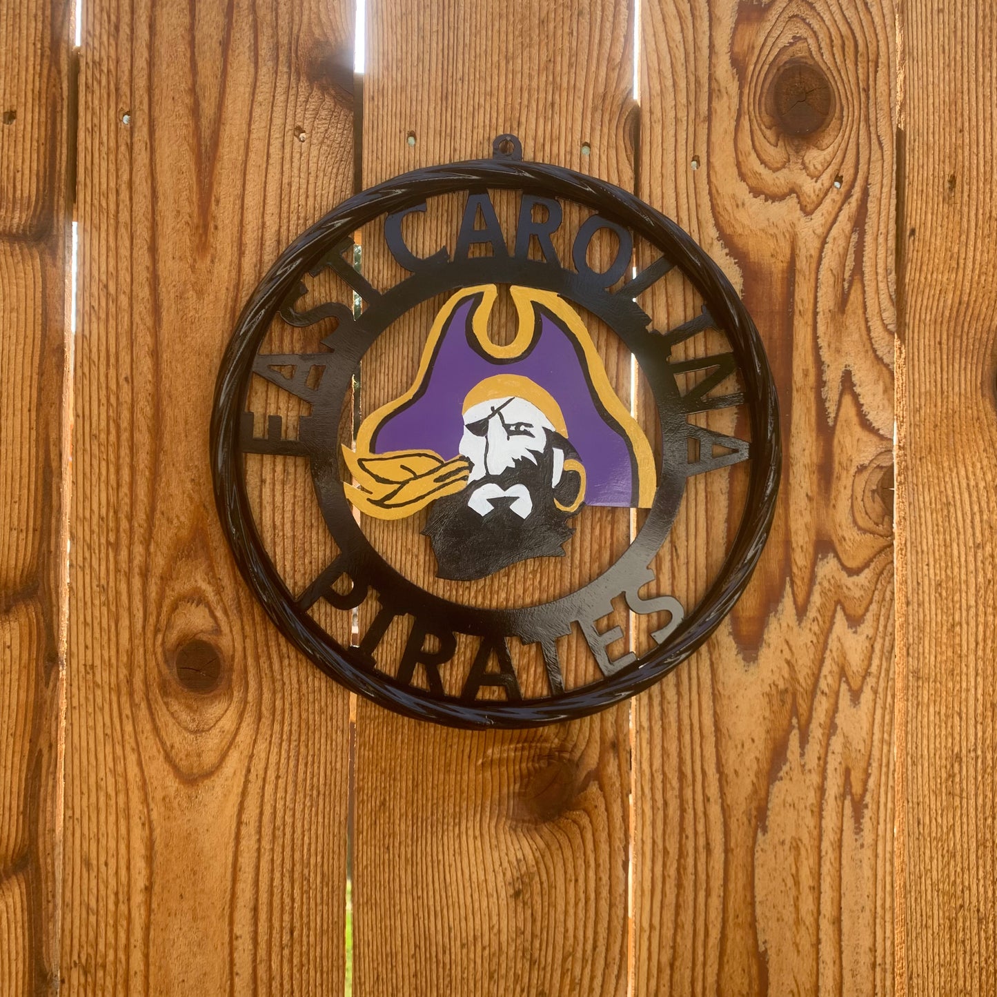 EAST CAROLINA CUSTOM METAL VINTAGE CRAFT SIGN TEAM ART WESTERN HOME DECOR HANDMADE
