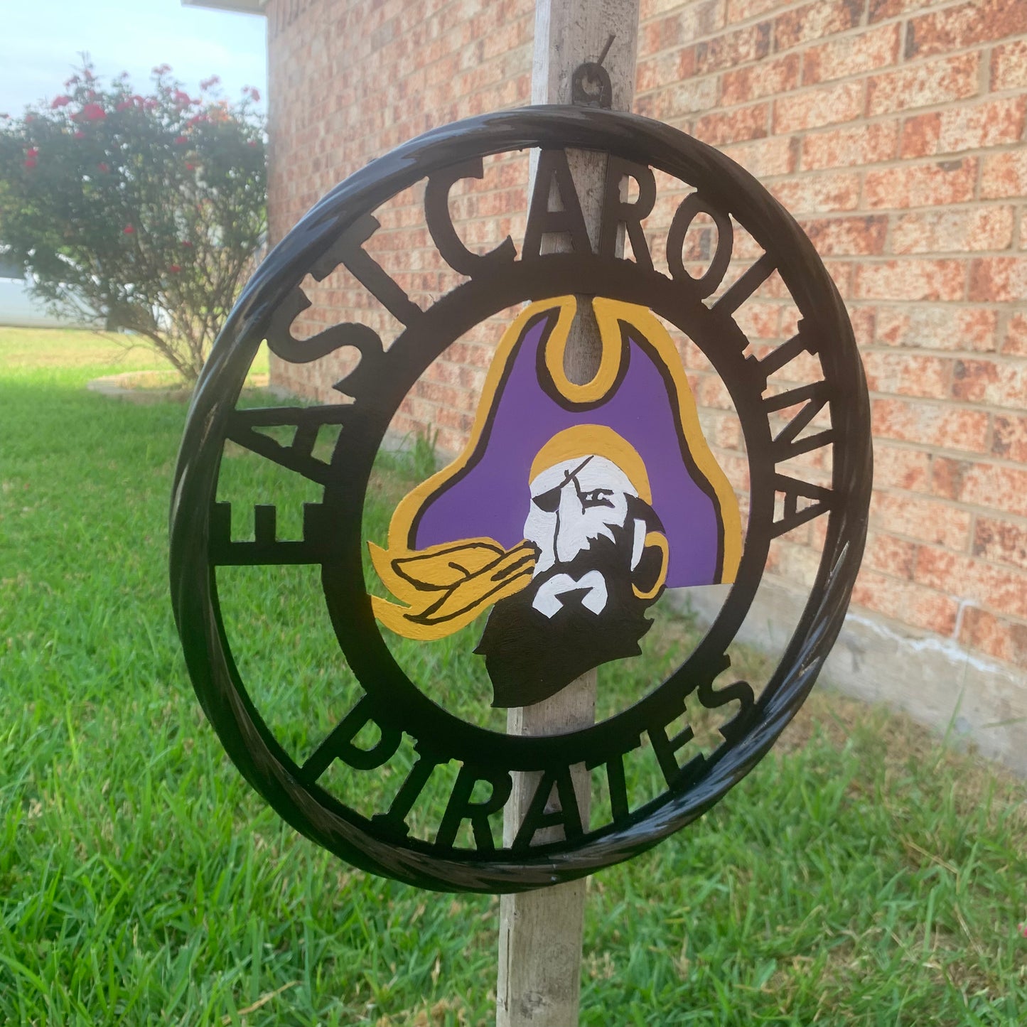 EAST CAROLINA CUSTOM METAL VINTAGE CRAFT SIGN TEAM ART WESTERN HOME DECOR HANDMADE