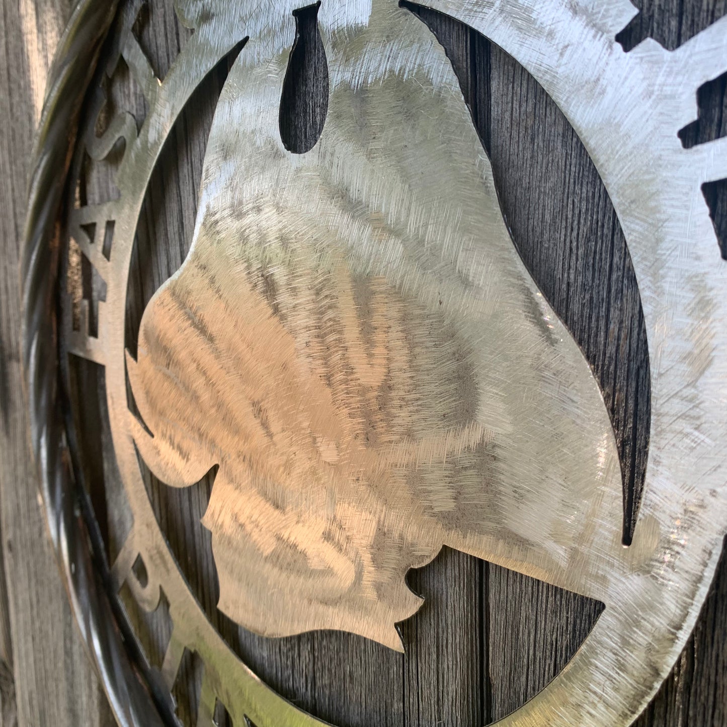 EAST CAROLINA CUSTOM RAW METAL VINTAGE CRAFT WALL ART TEAM SIGN HANDMADE