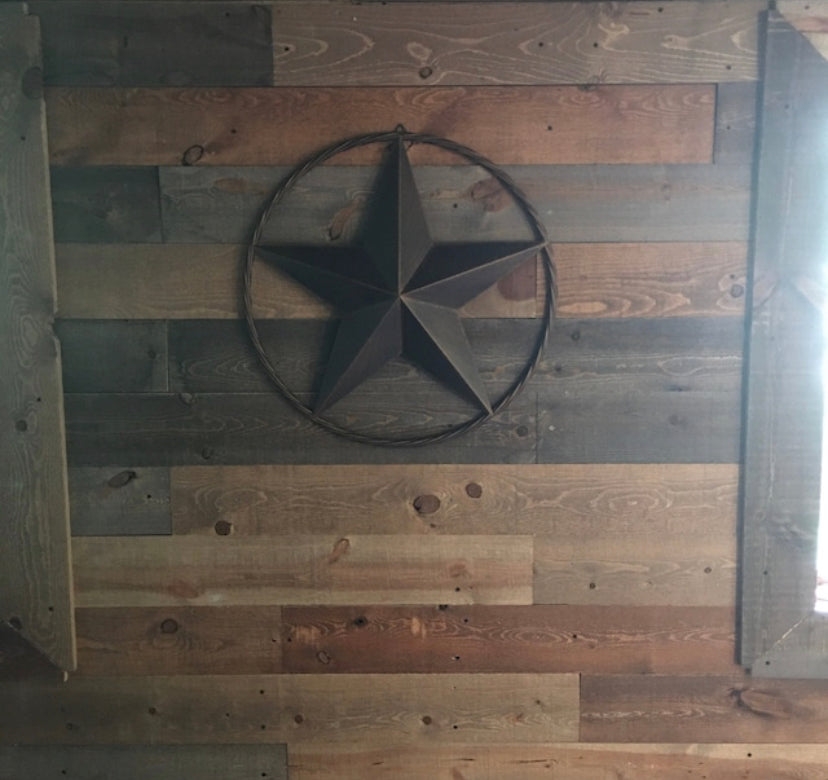 36" RUSTIC BRONZE COPPER BARN STAR METAL LONE STAR TWISTED ROPE RING WALL ART WESTERN HOME DECOR HANDMADE NEW #EH10011