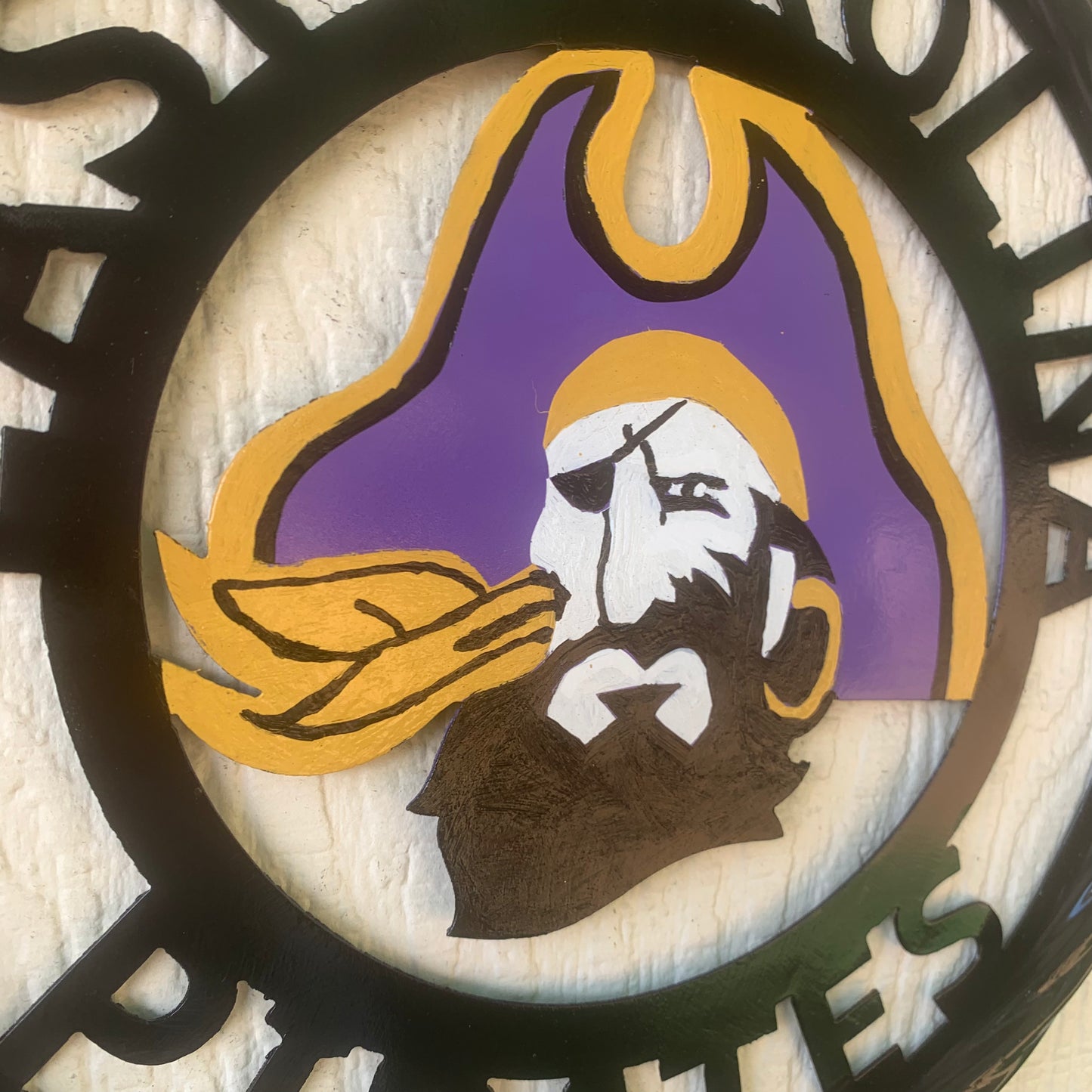 EAST CAROLINA CUSTOM METAL VINTAGE CRAFT SIGN TEAM ART WESTERN HOME DECOR HANDMADE