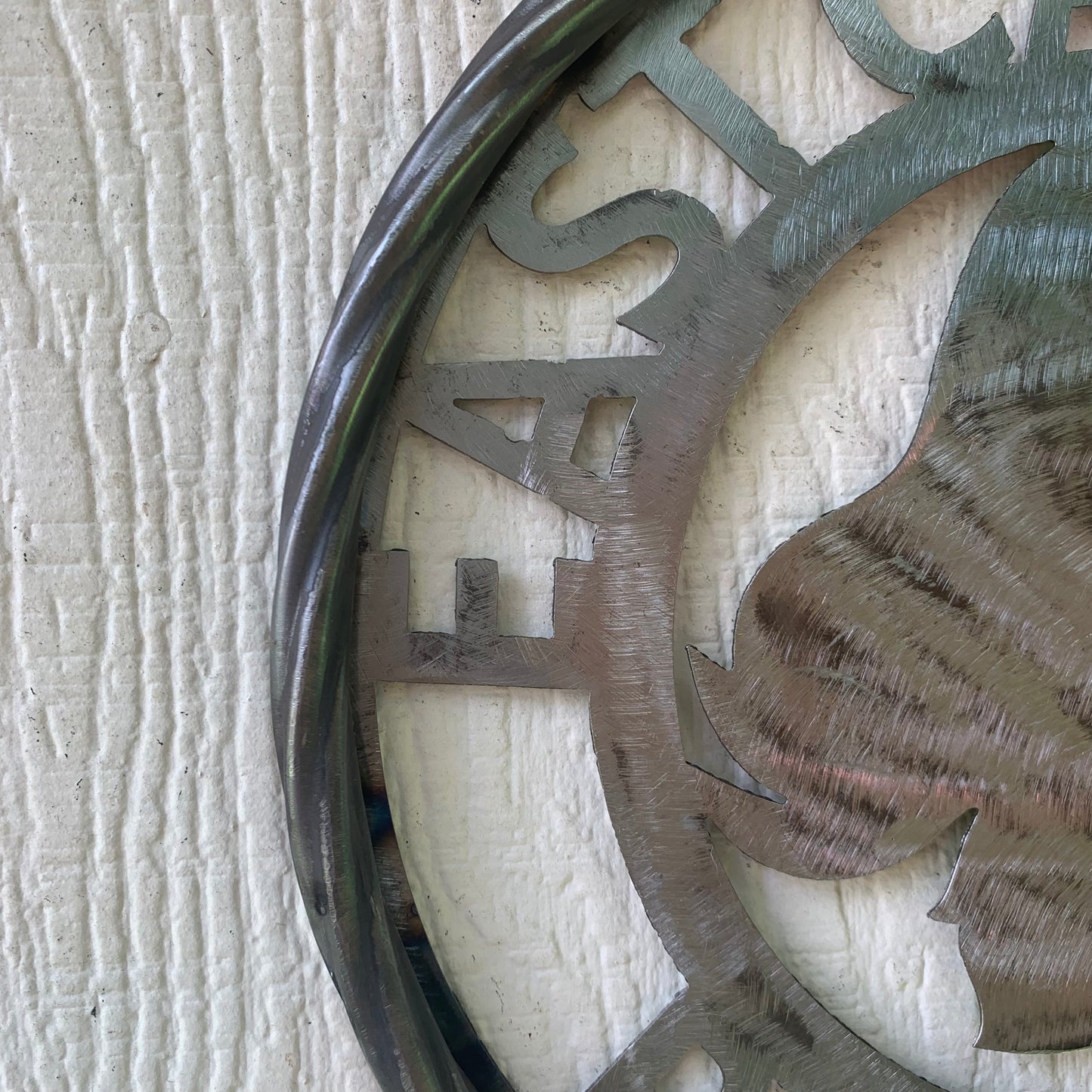 EAST CAROLINA CUSTOM RAW METAL VINTAGE CRAFT WALL ART TEAM SIGN HANDMADE