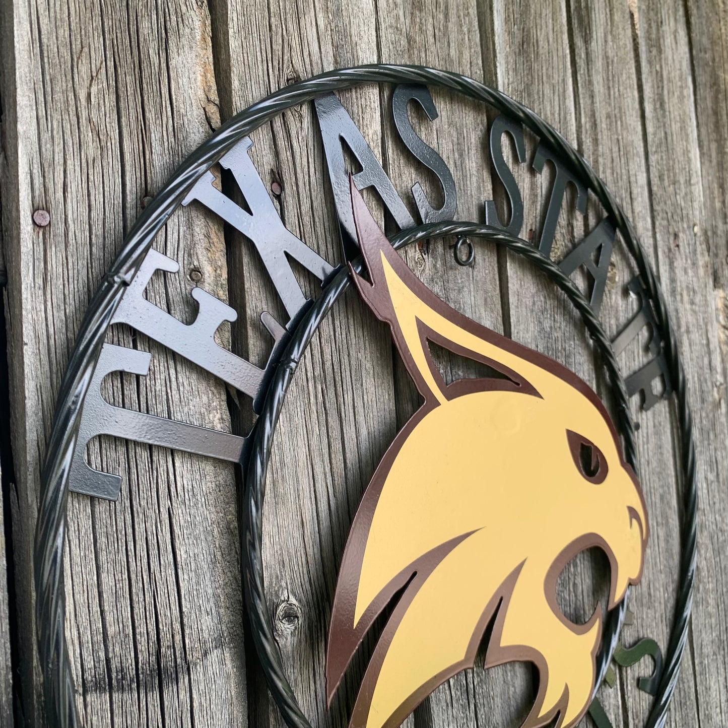 12",18",24",32",36" TEXAS STATE BOBCATS CUSTOM METAL VINTAGE CRAFT TEAM SIGN WESTERN HOME DECOR HANDMADE
