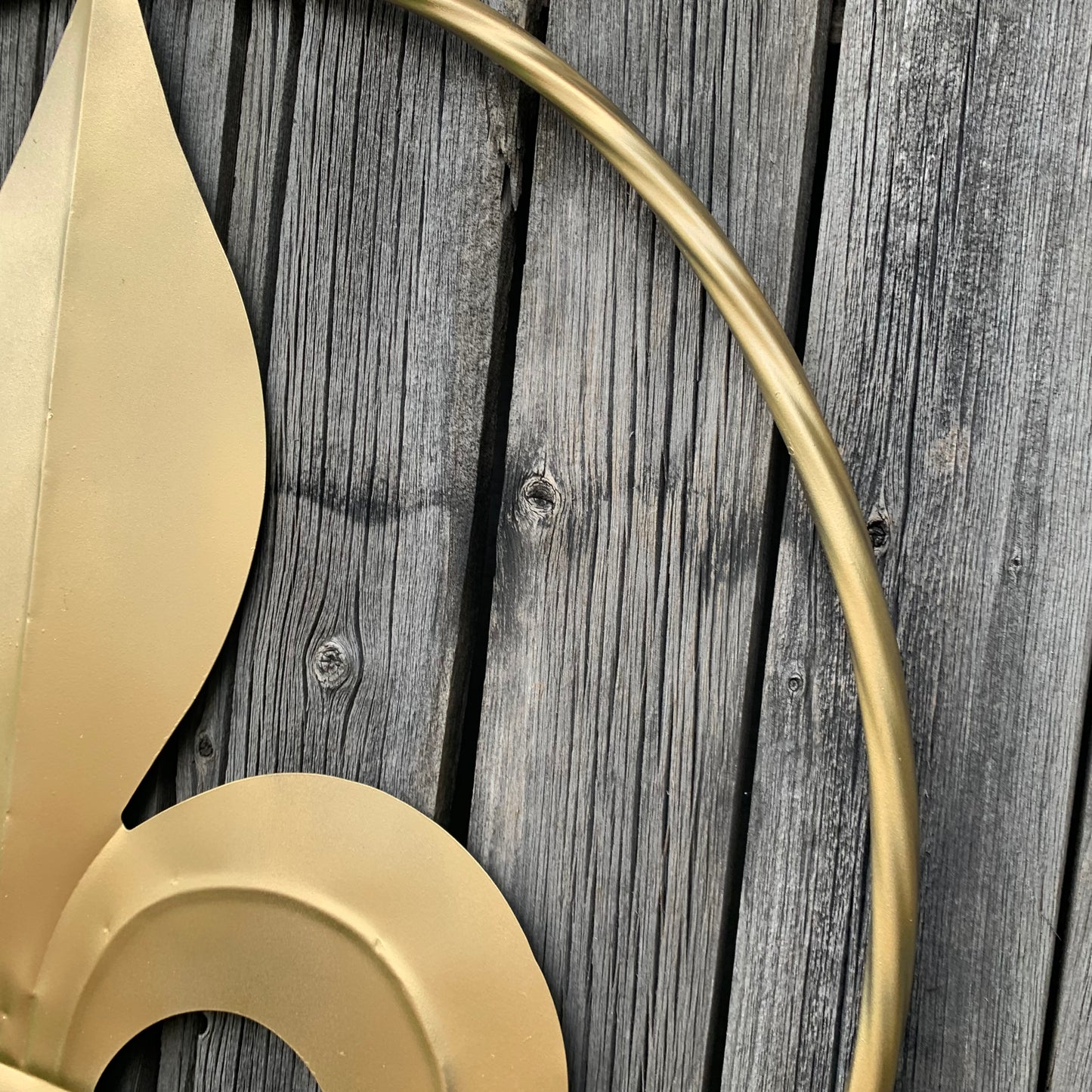 24" GOLD FLEUR DE LIS METAL SIGN WESTERN HOME DECOR HANDMADE NEW ART #EH10149