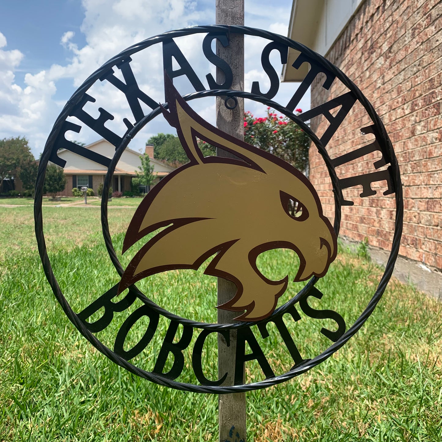 12",18",24",32",36" TEXAS STATE BOBCATS CUSTOM METAL VINTAGE CRAFT TEAM SIGN WESTERN HOME DECOR HANDMADE