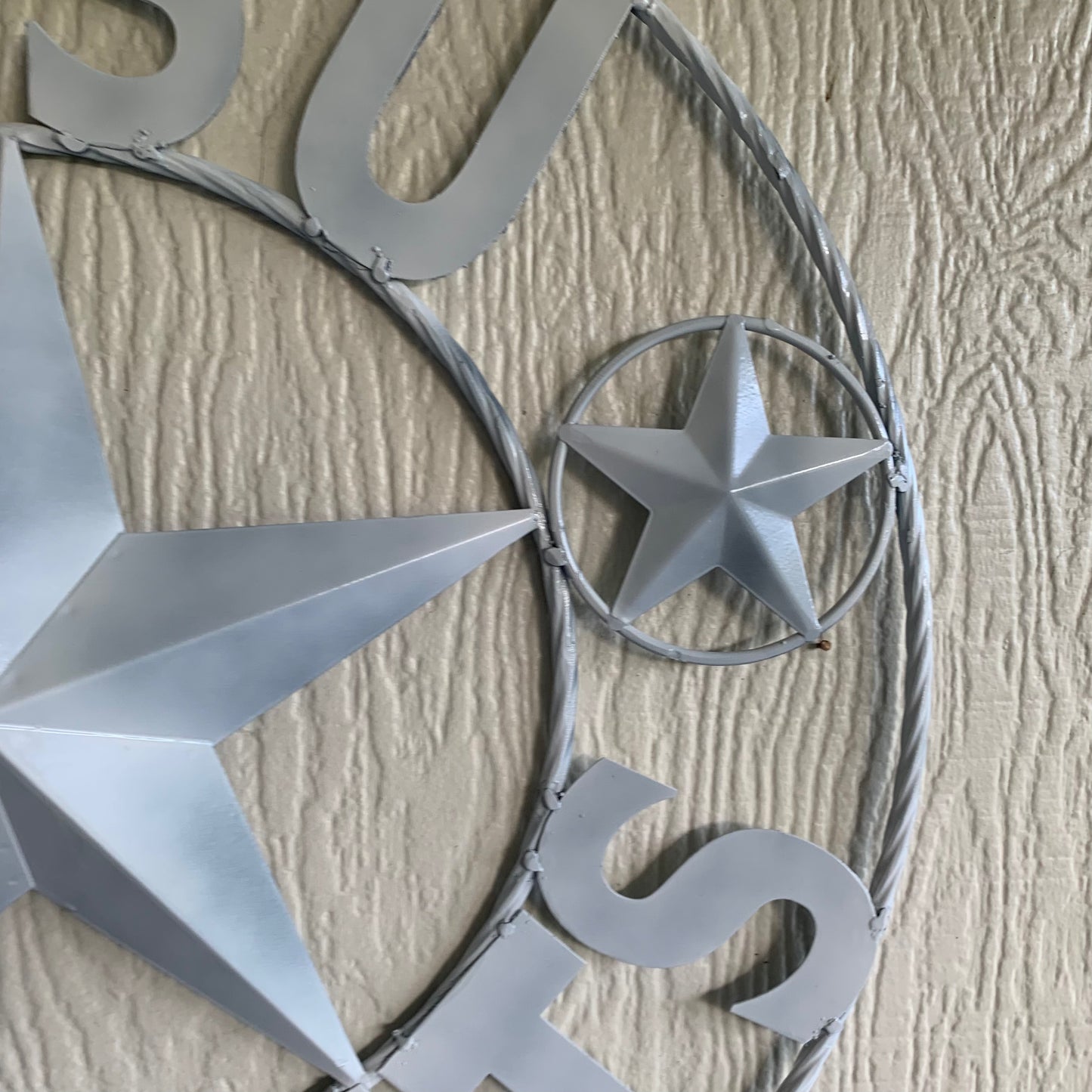 24",32" SHSU SAM HOUSTON BEARKATS RUSTIC WHITE METAL CUSTOM VINTAGE CRAFT RUSTIC BLACK TEAM STAR HANDMADE