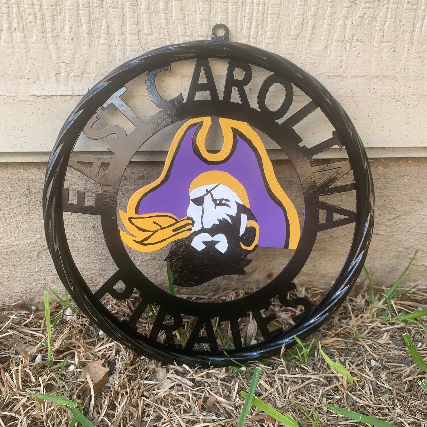 EAST CAROLINA CUSTOM METAL VINTAGE CRAFT SIGN TEAM ART WESTERN HOME DECOR HANDMADE