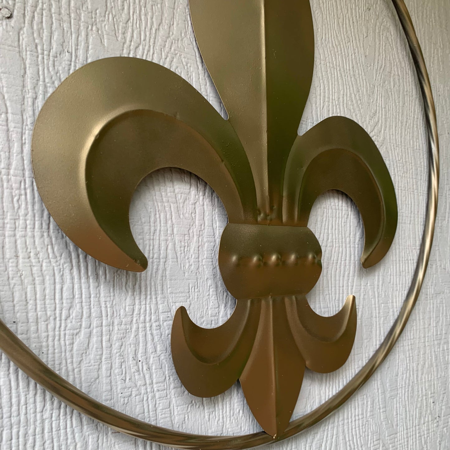 24" GOLD FLEUR DE LIS METAL SIGN WESTERN HOME DECOR HANDMADE NEW ART #EH10149