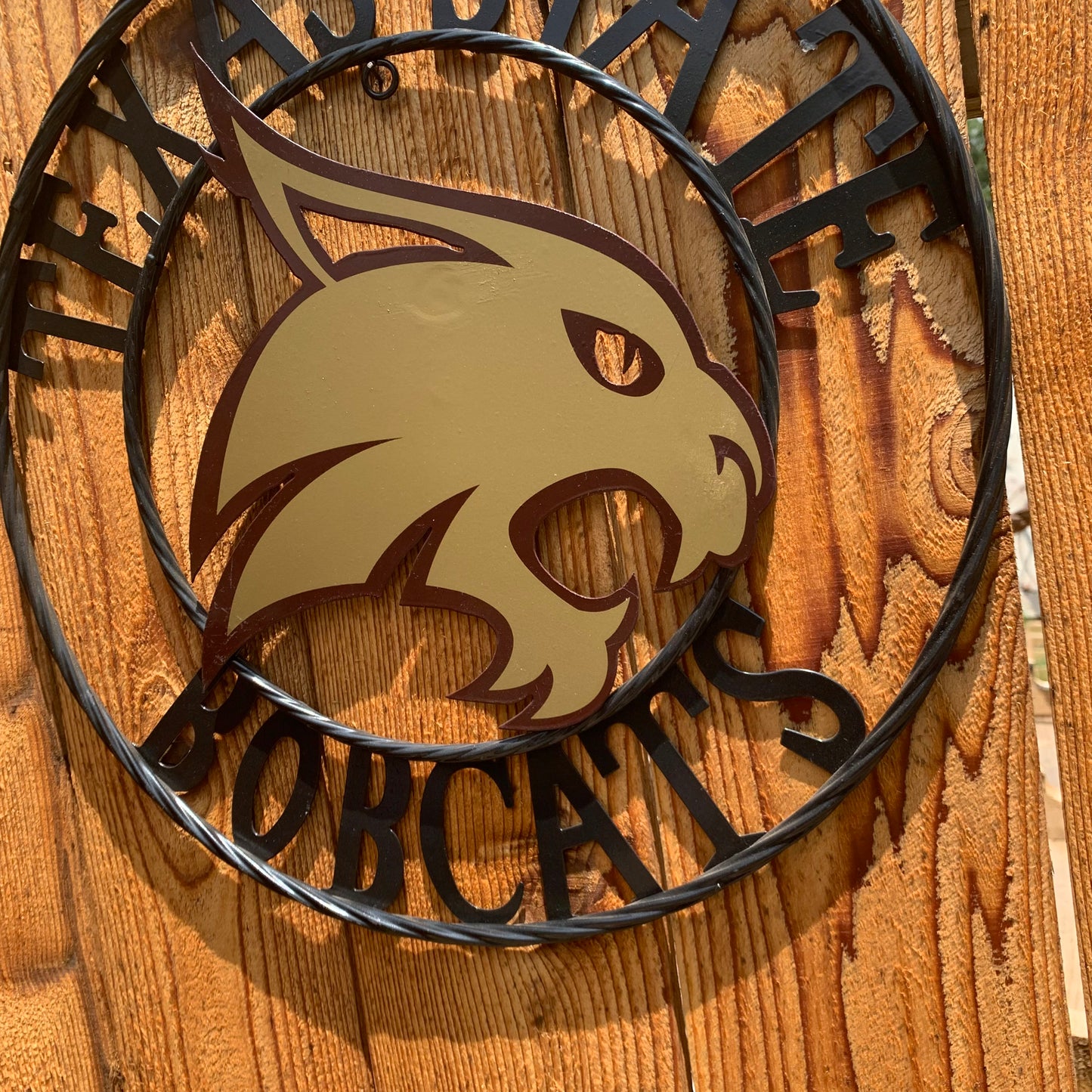 12",18",24",32",36" TEXAS STATE BOBCATS CUSTOM METAL VINTAGE CRAFT TEAM SIGN WESTERN HOME DECOR HANDMADE