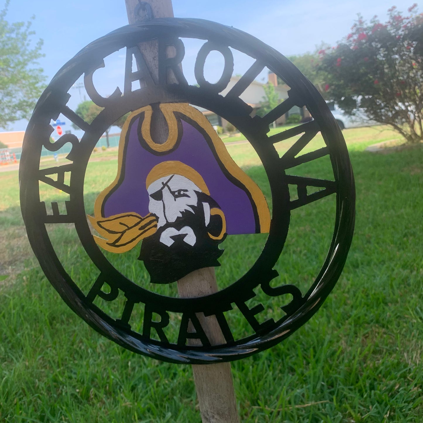 EAST CAROLINA CUSTOM METAL VINTAGE CRAFT SIGN TEAM ART WESTERN HOME DECOR HANDMADE