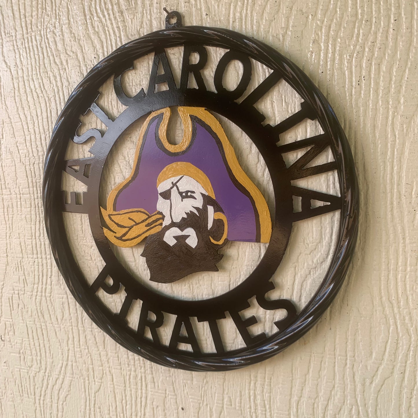 EAST CAROLINA CUSTOM METAL VINTAGE CRAFT SIGN TEAM ART WESTERN HOME DECOR HANDMADE