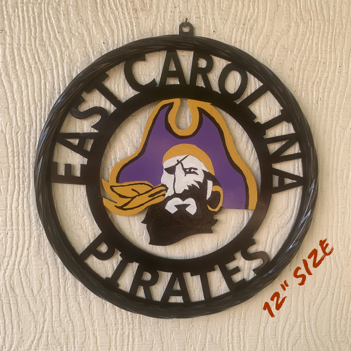 EAST CAROLINA CUSTOM METAL VINTAGE CRAFT SIGN TEAM ART WESTERN HOME DECOR HANDMADE