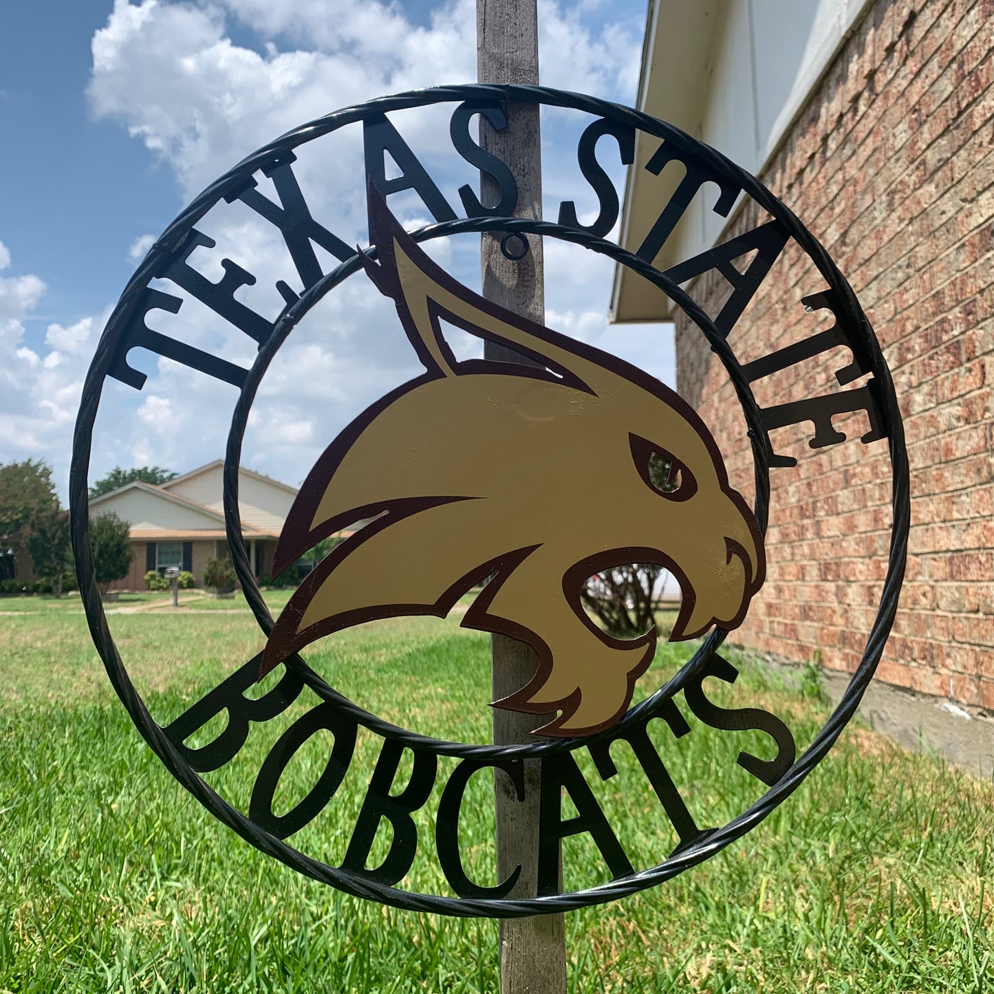 12",18",24",32",36" TEXAS STATE BOBCATS CUSTOM METAL VINTAGE CRAFT TEAM SIGN WESTERN HOME DECOR HANDMADE