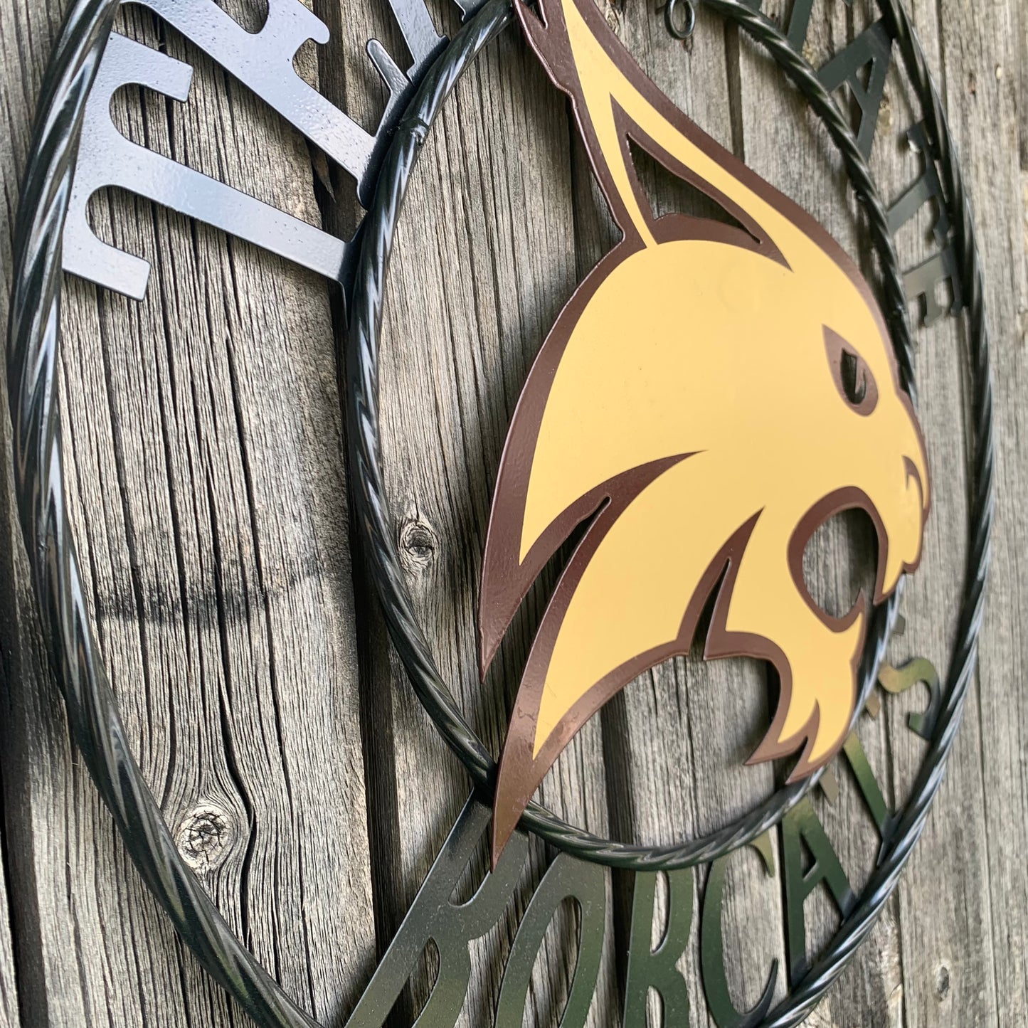 12",18",24",32",36" TEXAS STATE BOBCATS CUSTOM METAL VINTAGE CRAFT TEAM SIGN WESTERN HOME DECOR HANDMADE