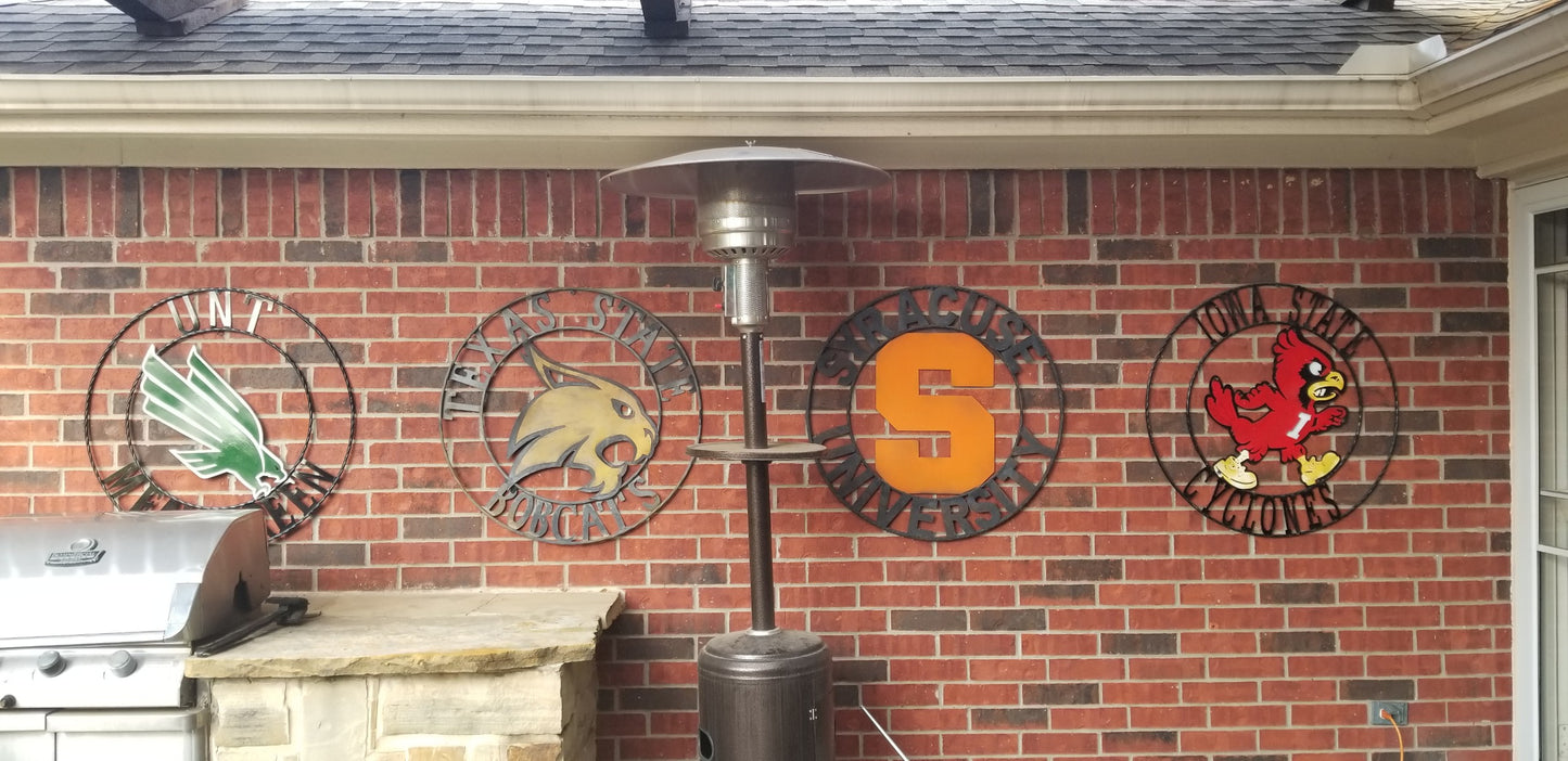 12",18",24",32",36" TEXAS STATE BOBCATS CUSTOM METAL VINTAGE CRAFT TEAM SIGN WESTERN HOME DECOR HANDMADE