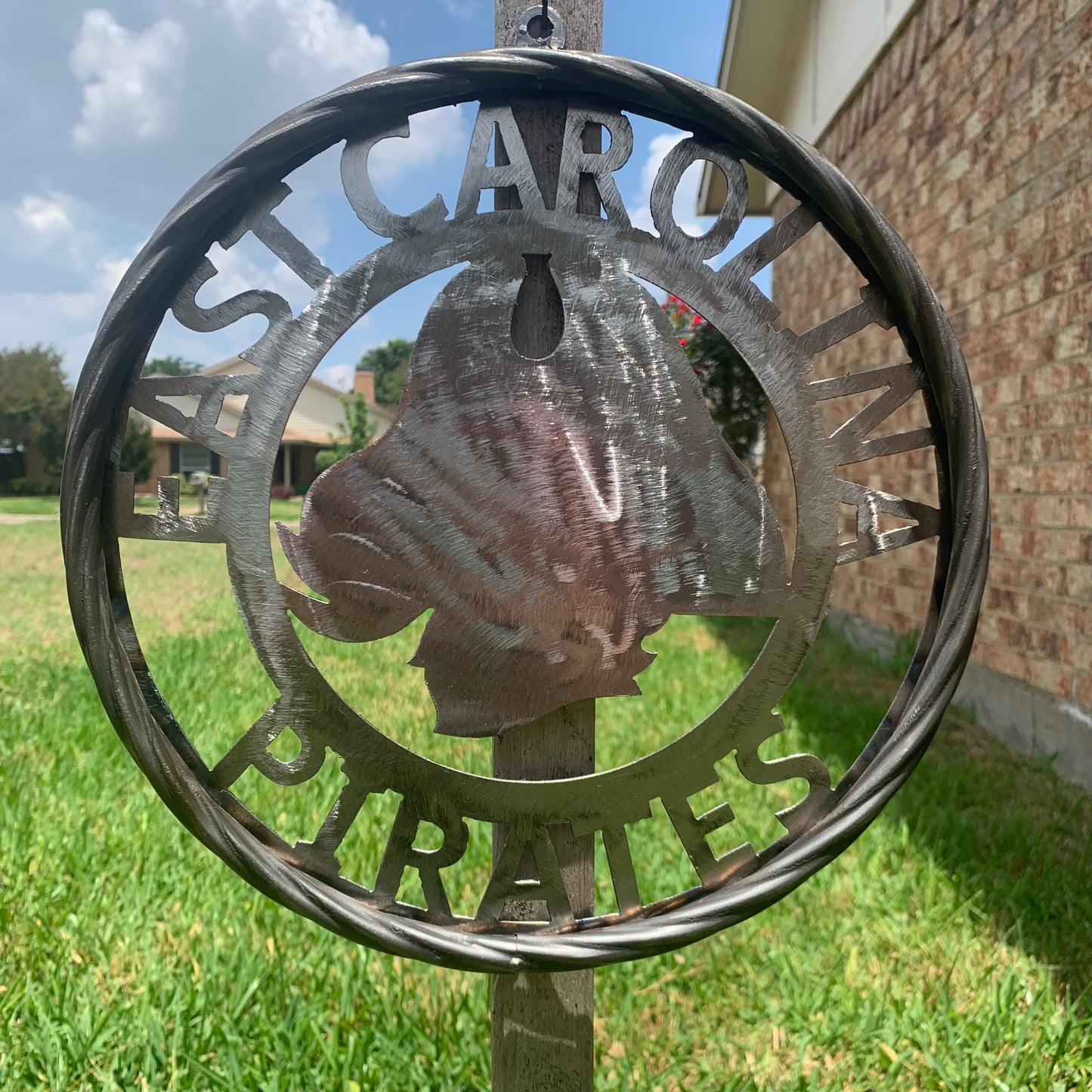 EAST CAROLINA CUSTOM RAW METAL VINTAGE CRAFT WALL ART TEAM SIGN HANDMADE