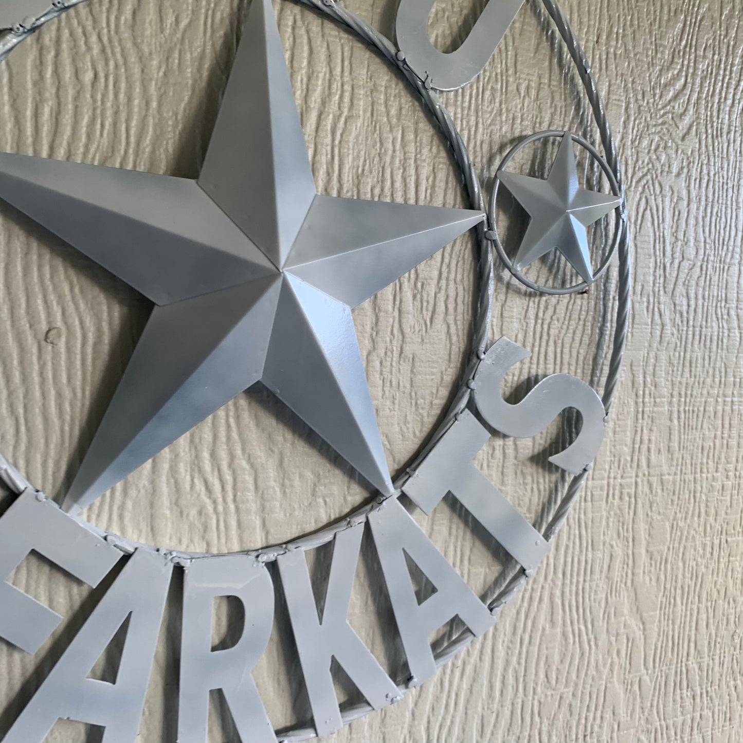 24",32" SHSU SAM HOUSTON BEARKATS RUSTIC WHITE METAL CUSTOM VINTAGE CRAFT RUSTIC BLACK TEAM STAR HANDMADE