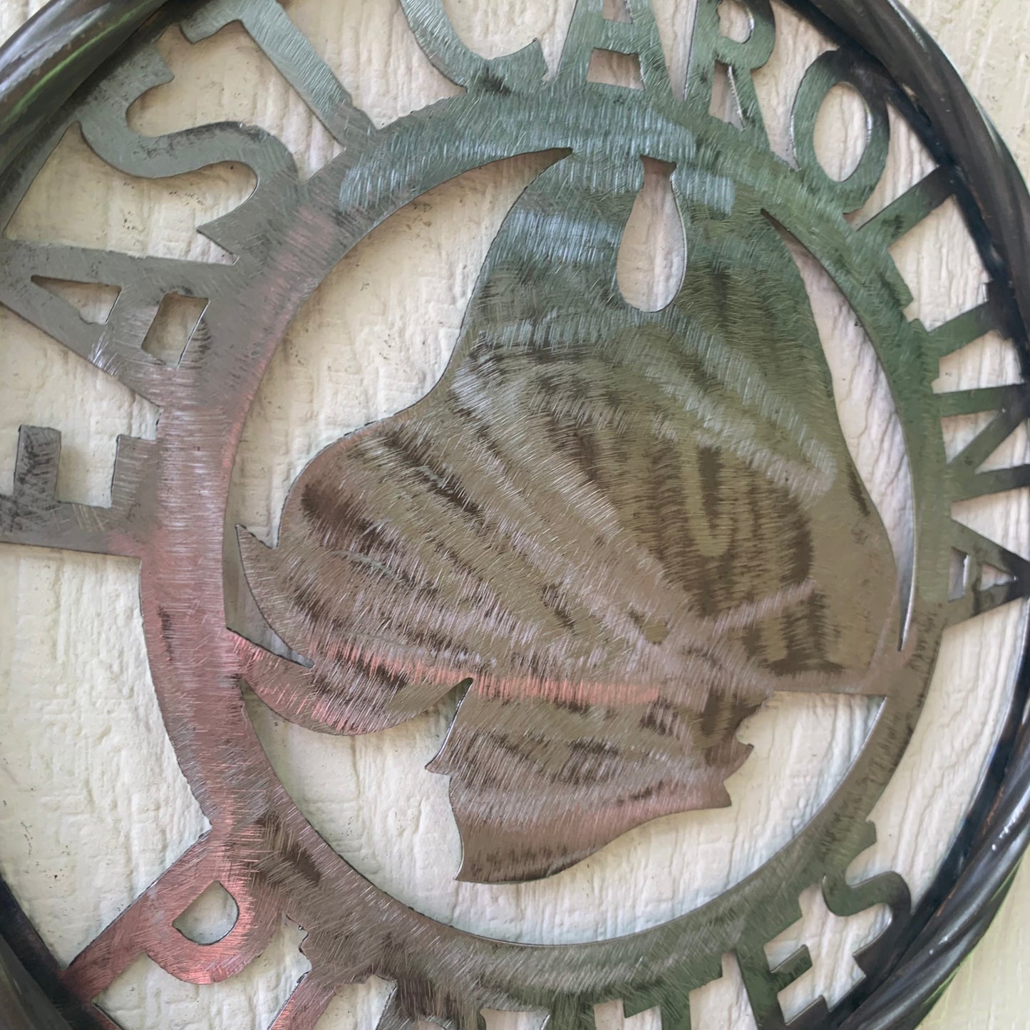 EAST CAROLINA CUSTOM RAW METAL VINTAGE CRAFT WALL ART TEAM SIGN HANDMADE