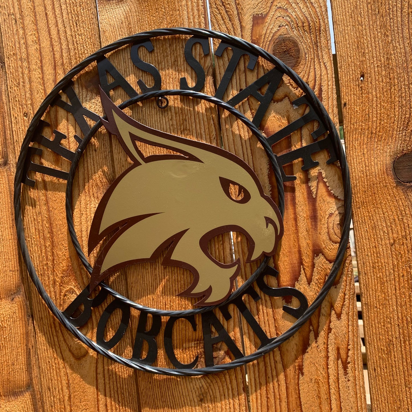 12",18",24",32",36" TEXAS STATE BOBCATS CUSTOM METAL VINTAGE CRAFT TEAM SIGN WESTERN HOME DECOR HANDMADE