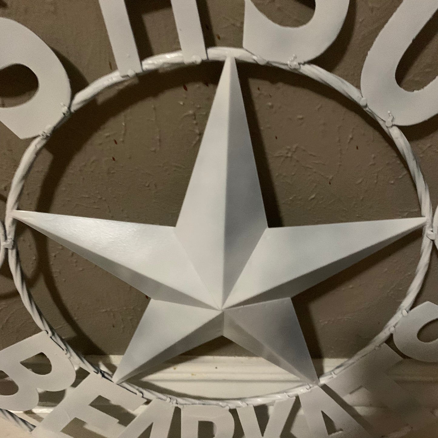 24",32" SHSU SAM HOUSTON BEARKATS RUSTIC WHITE METAL CUSTOM VINTAGE CRAFT RUSTIC BLACK TEAM STAR HANDMADE