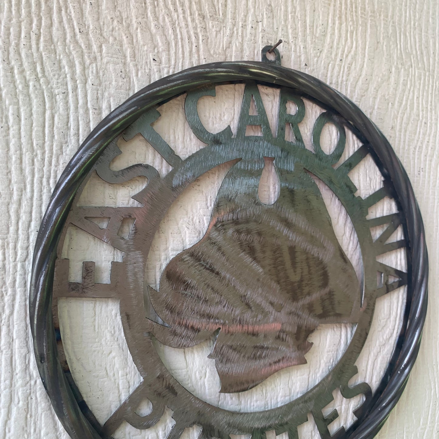 EAST CAROLINA CUSTOM RAW METAL VINTAGE CRAFT WALL ART TEAM SIGN HANDMADE