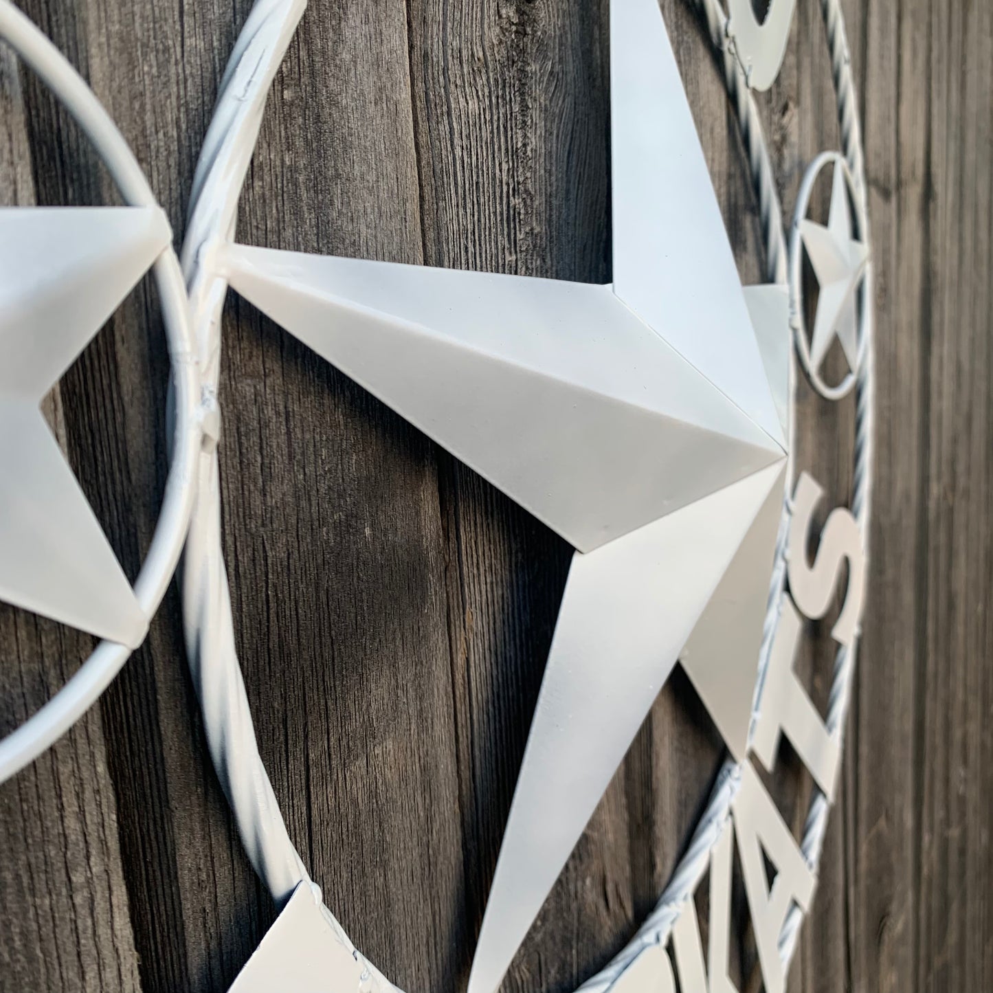 24",32" SHSU SAM HOUSTON BEARKATS RUSTIC WHITE METAL CUSTOM VINTAGE CRAFT RUSTIC BLACK TEAM STAR HANDMADE