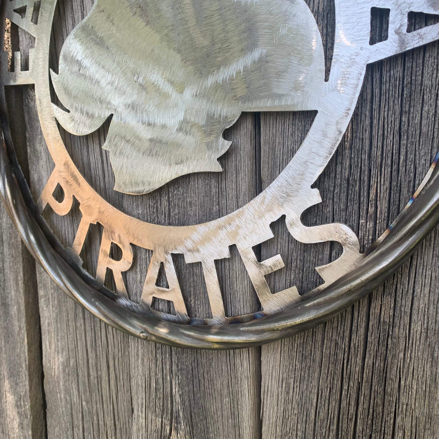 EAST CAROLINA CUSTOM RAW METAL VINTAGE CRAFT WALL ART TEAM SIGN HANDMADE
