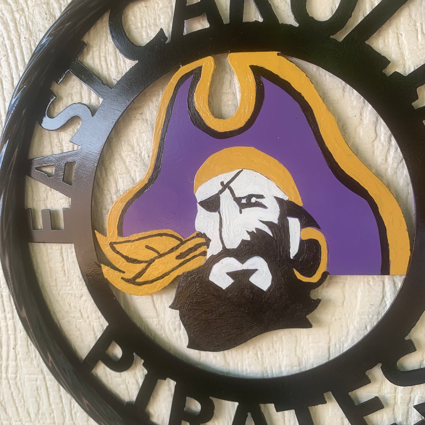EAST CAROLINA CUSTOM METAL VINTAGE CRAFT SIGN TEAM ART WESTERN HOME DECOR HANDMADE