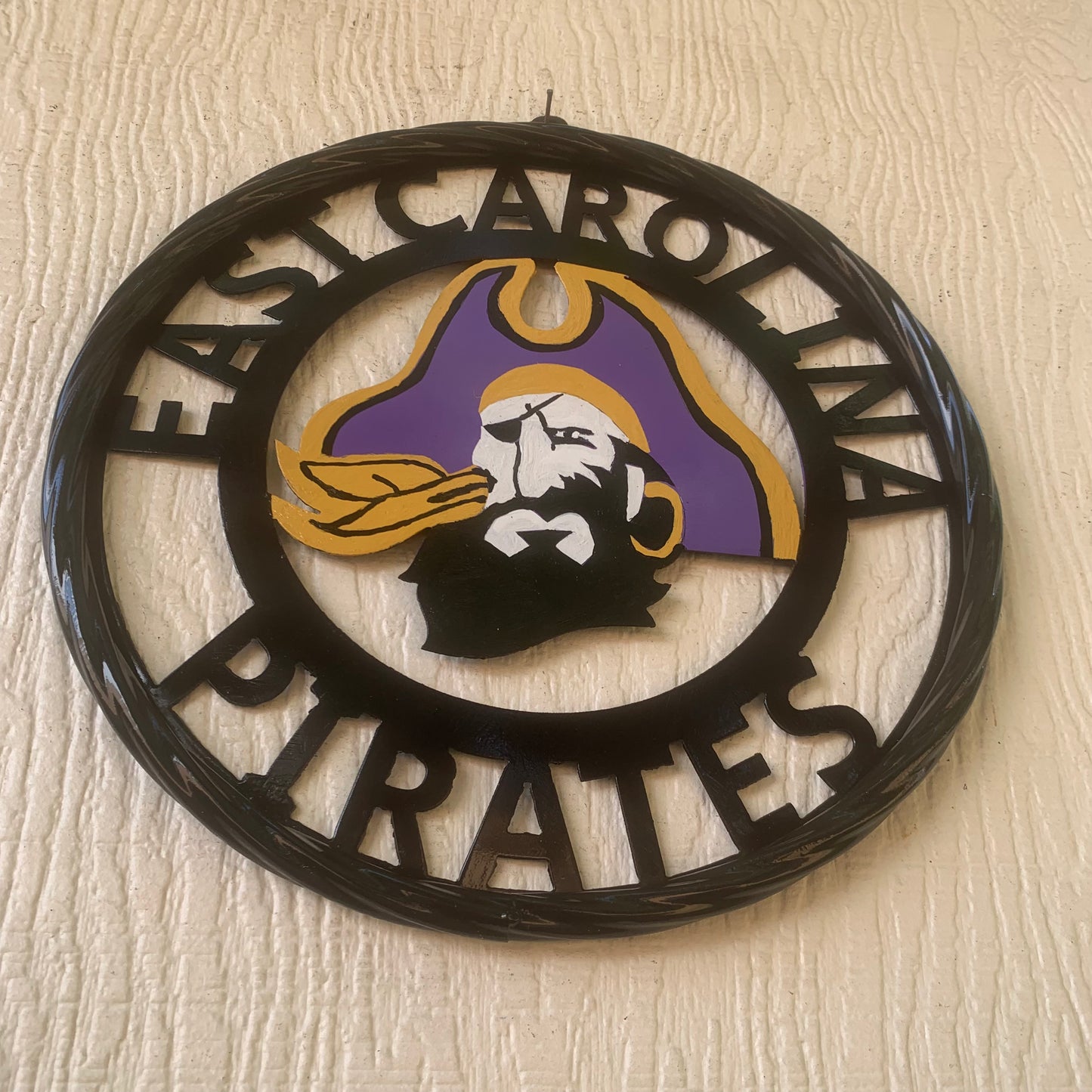 EAST CAROLINA CUSTOM METAL VINTAGE CRAFT SIGN TEAM ART WESTERN HOME DECOR HANDMADE