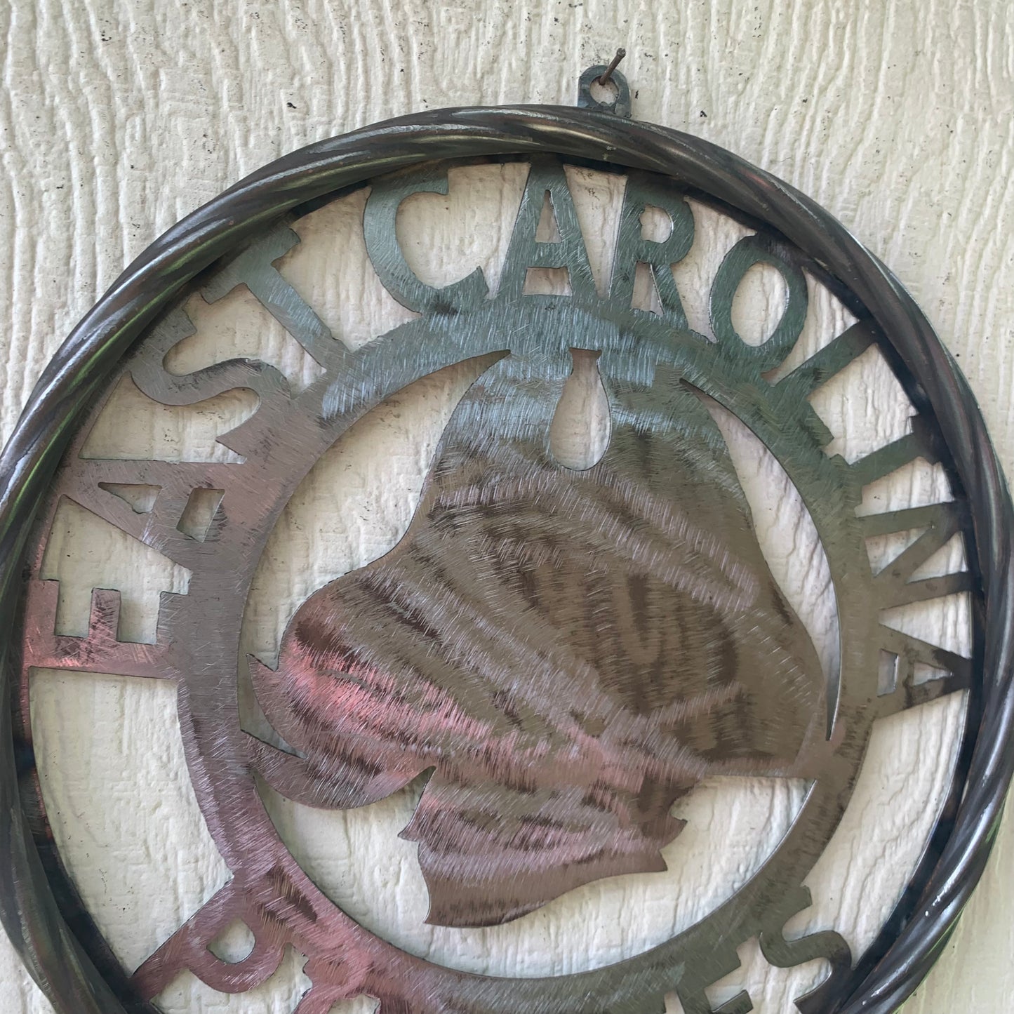 EAST CAROLINA CUSTOM RAW METAL VINTAGE CRAFT WALL ART TEAM SIGN HANDMADE
