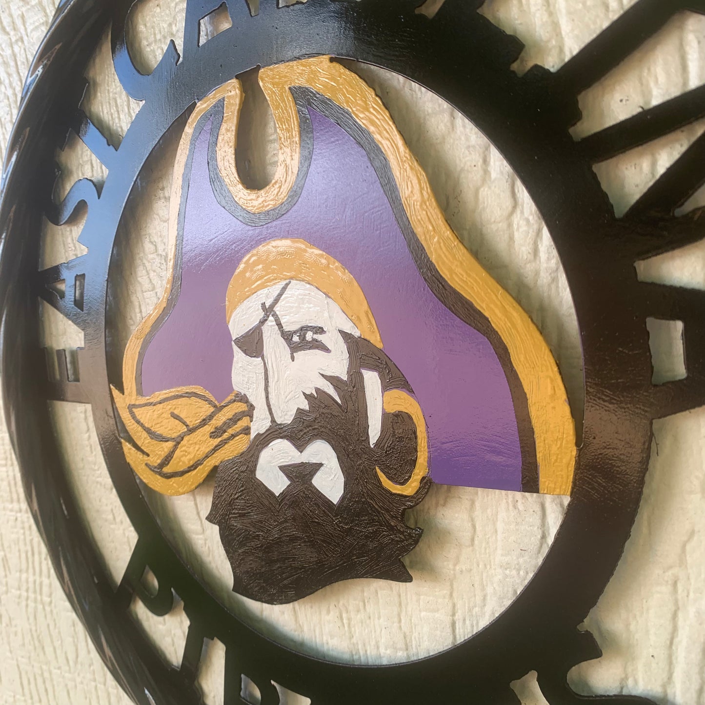 EAST CAROLINA CUSTOM METAL VINTAGE CRAFT SIGN TEAM ART WESTERN HOME DECOR HANDMADE