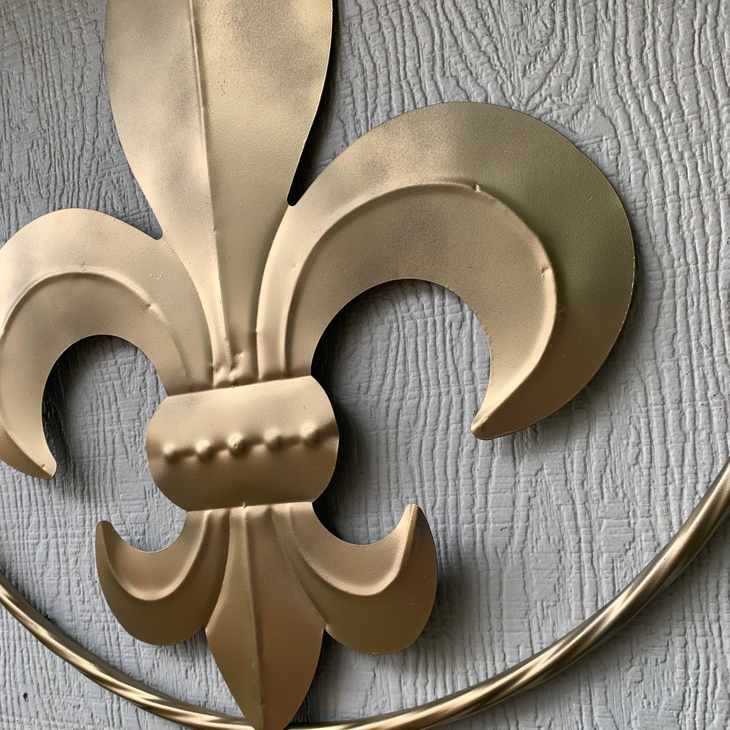 24" GOLD FLEUR DE LIS METAL SIGN WESTERN HOME DECOR HANDMADE NEW ART #EH10149
