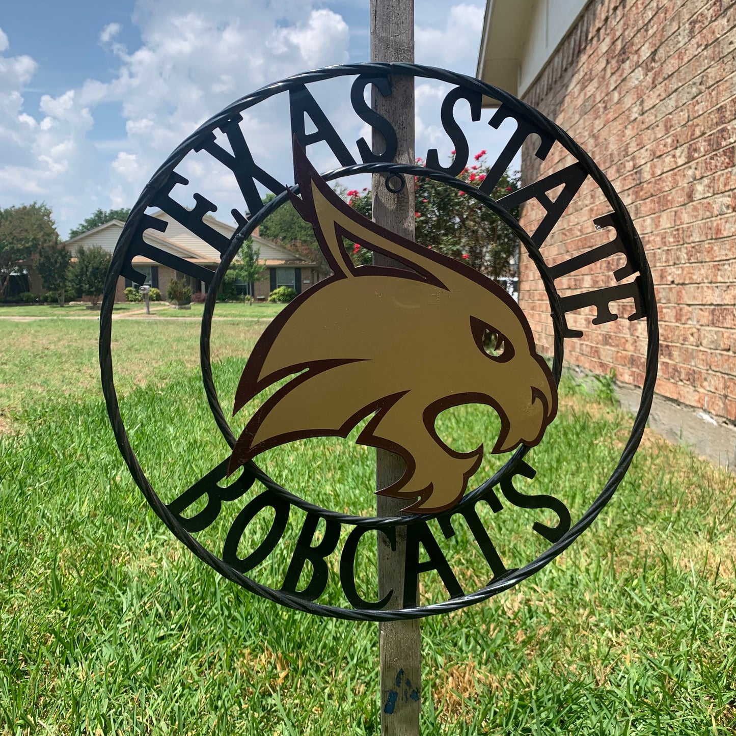 12",18",24",32",36" TEXAS STATE BOBCATS CUSTOM METAL VINTAGE CRAFT TEAM SIGN WESTERN HOME DECOR HANDMADE