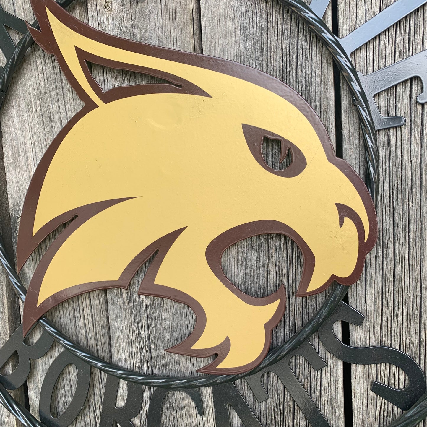 12",18",24",32",36" TEXAS STATE BOBCATS CUSTOM METAL VINTAGE CRAFT TEAM SIGN WESTERN HOME DECOR HANDMADE