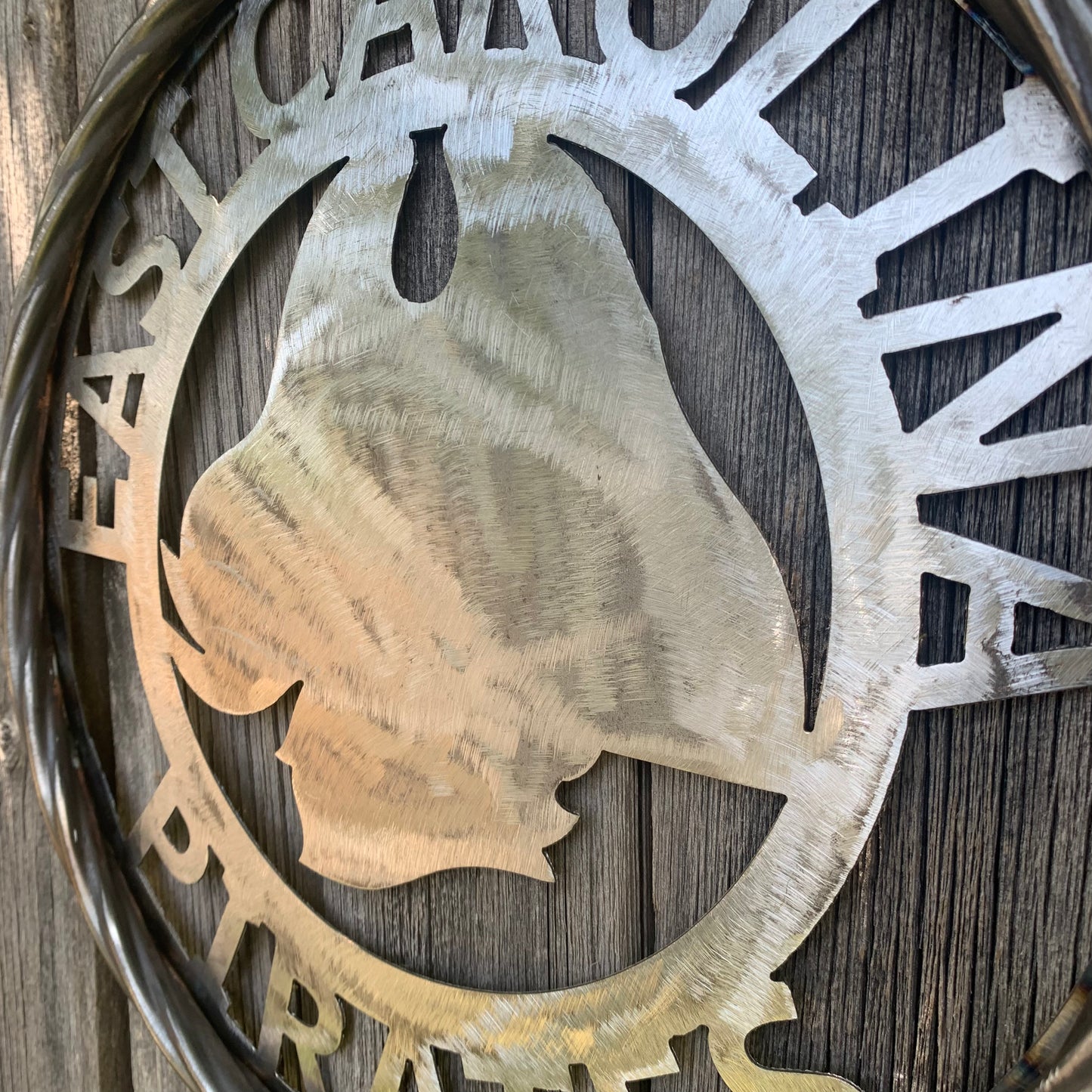 EAST CAROLINA CUSTOM RAW METAL VINTAGE CRAFT WALL ART TEAM SIGN HANDMADE