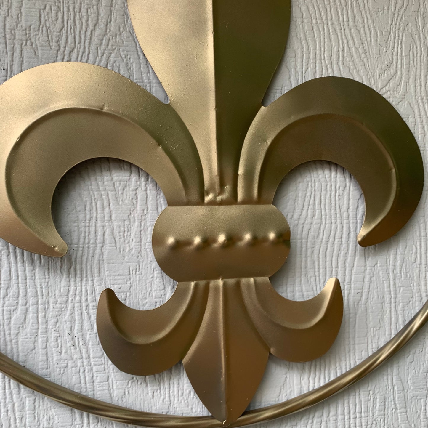 24" GOLD FLEUR DE LIS METAL SIGN WESTERN HOME DECOR HANDMADE NEW ART #EH10149