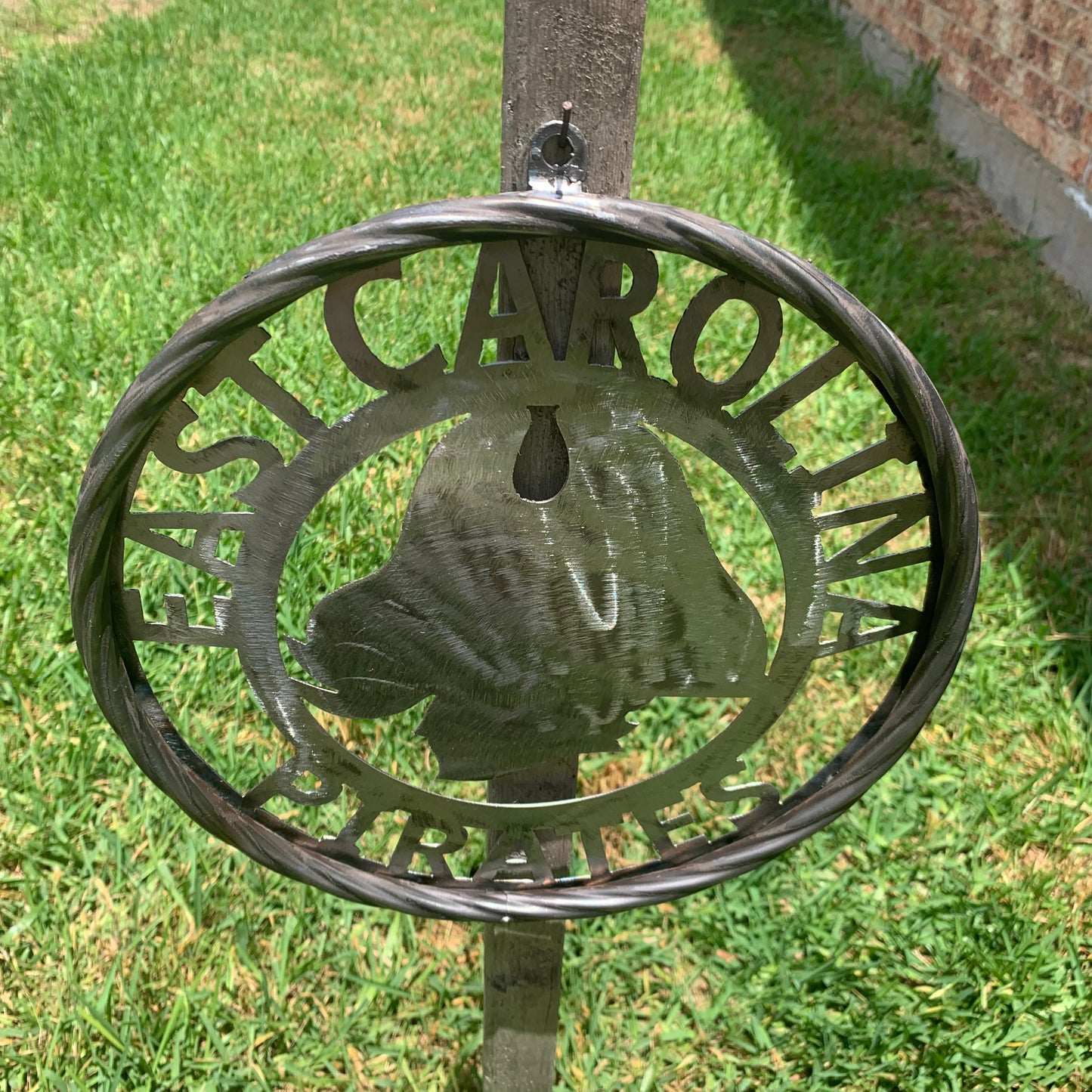 EAST CAROLINA CUSTOM RAW METAL VINTAGE CRAFT WALL ART TEAM SIGN HANDMADE