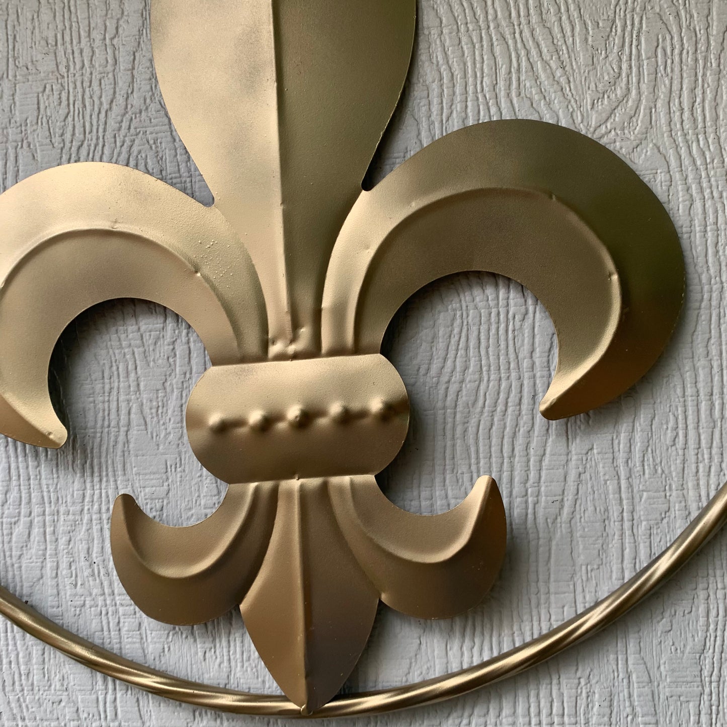 24" GOLD FLEUR DE LIS METAL SIGN WESTERN HOME DECOR HANDMADE NEW ART #EH10149
