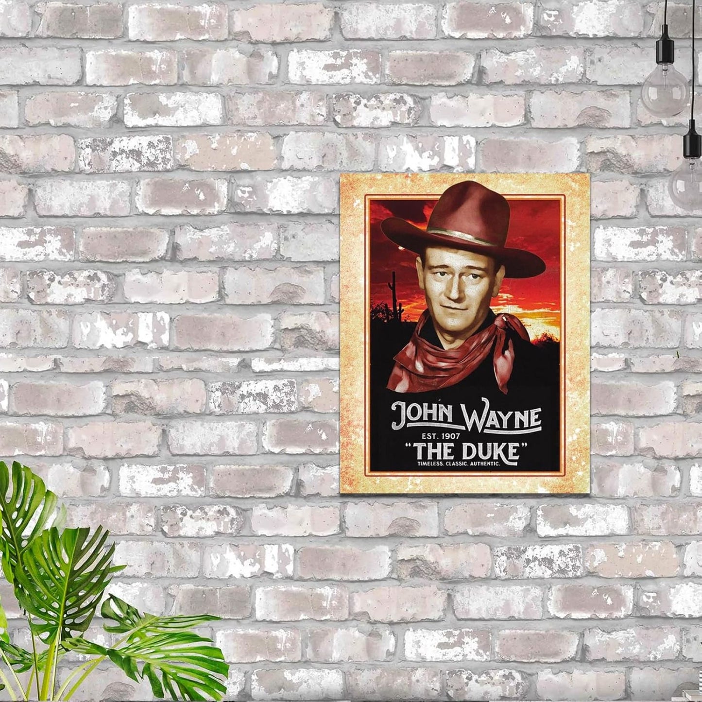 JOHN WAYNE THE DUKE CLASSIC TIN SIGN CELEBRITY METAL ART WESTERN METAL ART NEW  #2230