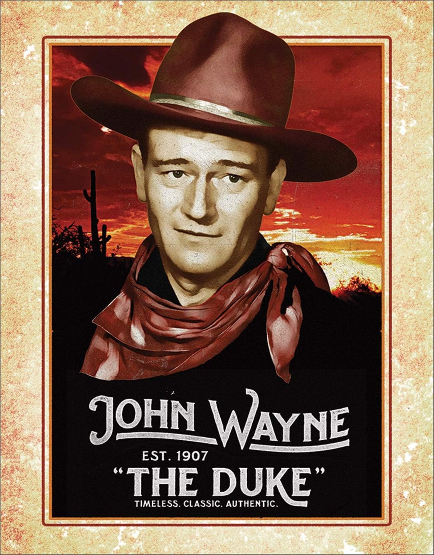 JOHN WAYNE THE DUKE CLASSIC TIN SIGN CELEBRITY METAL ART WESTERN METAL ART NEW  #2230