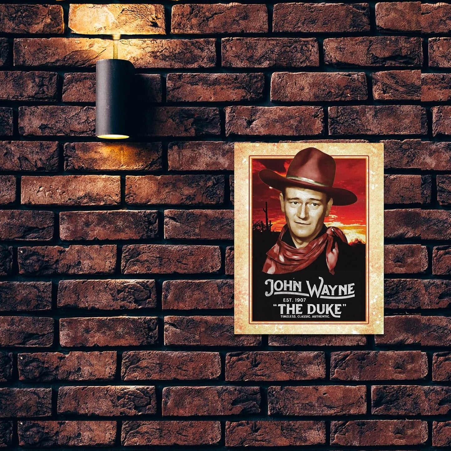 JOHN WAYNE THE DUKE CLASSIC TIN SIGN CELEBRITY METAL ART WESTERN METAL ART NEW  #2230
