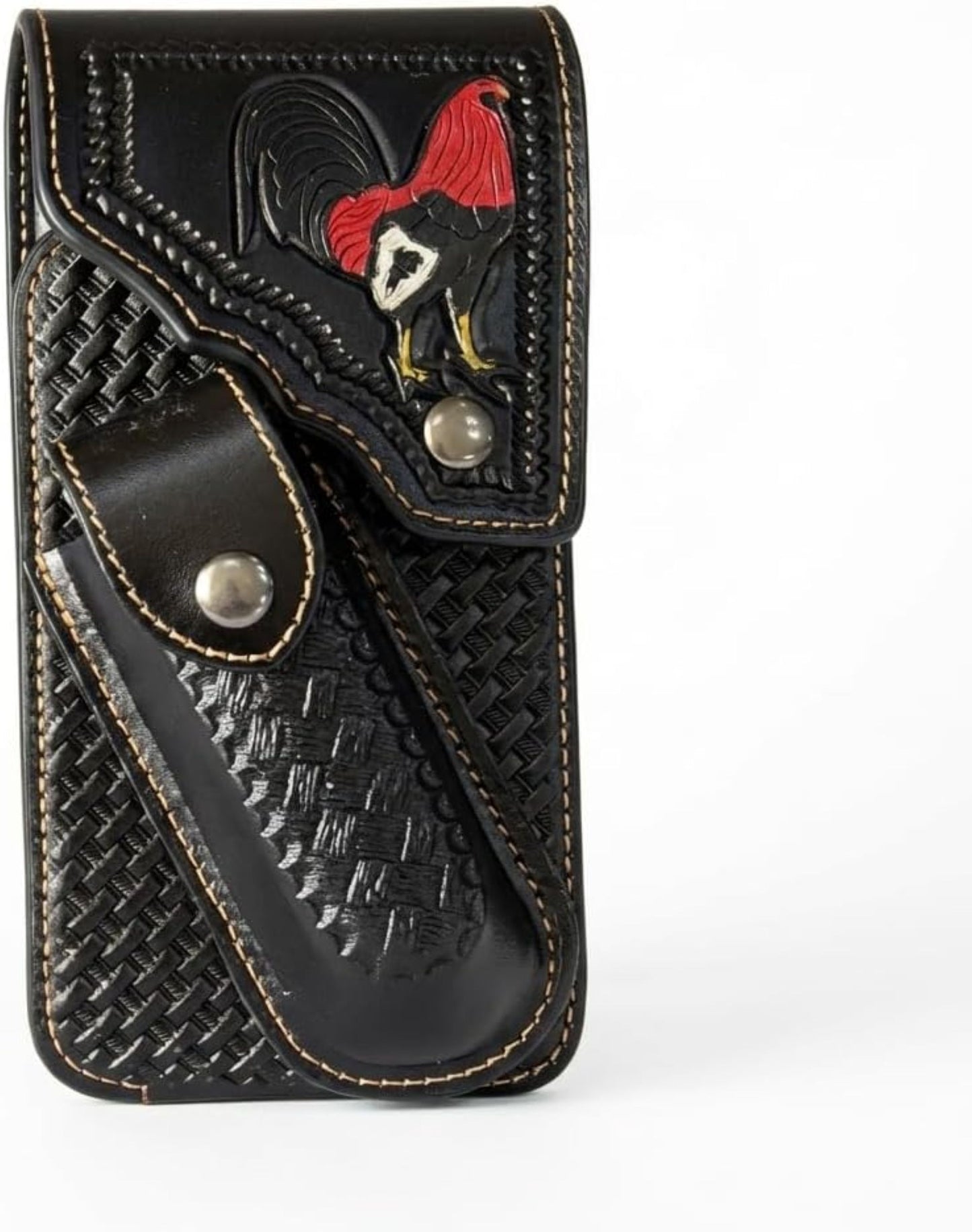 7" ROOSTER POUCH & KNIFE LEATHER HOLSTER XTRA LARGE  BELT LOOP CELL PHONE CASE UNIVERSAL OVERSIZE #EH13256