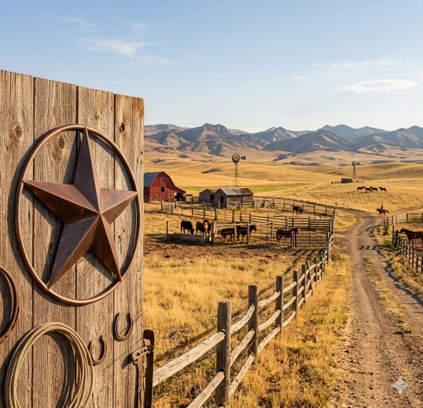 SOLID RING BRONZE BARN STAR METAL LONE STAR WESTERN HOME DECOR HANDMADE NEW 3" TO 38"-#EH10026