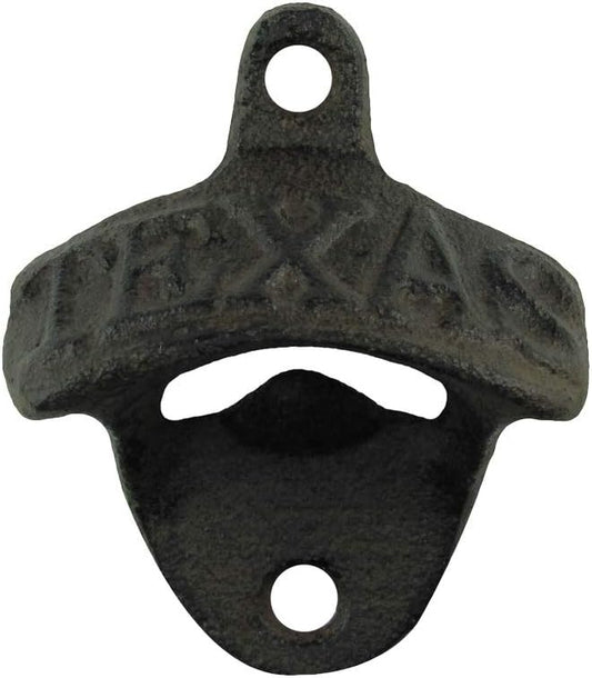#EH10647 TEXAS BOTTLE OPENER CAST IRON METAL RUSTIC BAR PUB DECOR WESTERN HOME DECOR HANDMADE NEW