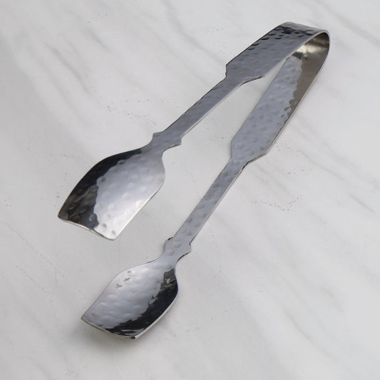 7" DIMPLED STEEL ICE TONG KITCHEN WESTERN HOME DECOR SCOOP NEW #IH_13340  -- FREE SHIPPING