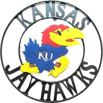 KANSAS JAYHAWKS CUSTOM METAL VINTAGE CRAFT SIGN TEAM WALL ART WESTERN HOME DECOR HANDMADE